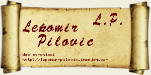 Lepomir Pilović vizit kartica